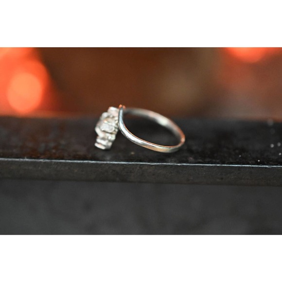 Simple Raw Diamond Engagement Ring Rough Diamond Wedding Band Unique Gem… - Picture 4 of 4